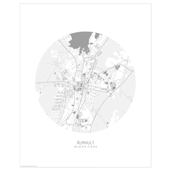 IKEA BILD  (ИКЕА БИЛД)  -  Плакат, план города, Älmhult, 40x50 см.