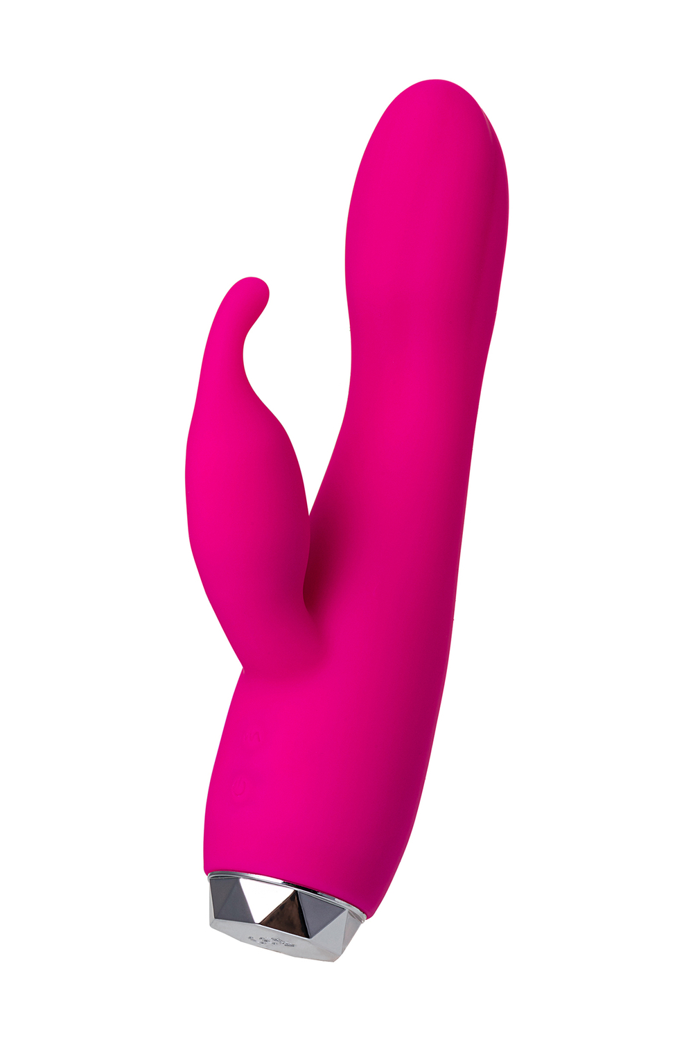 Вибратор с клиторальным стимулятором L'EROINA, силикон, розовый, 17 см