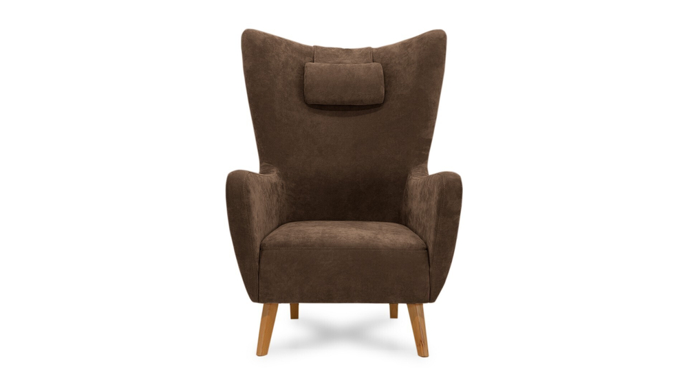 Кресло Лестер 2 Vivaldi 23 77*91*107 см, Коричневый Велюр Нераскладной Фиеста