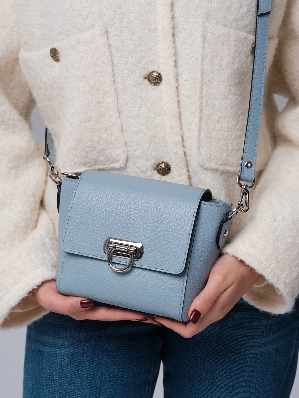 Сумка кросс-боди Azaro 3520 серое небо/соло