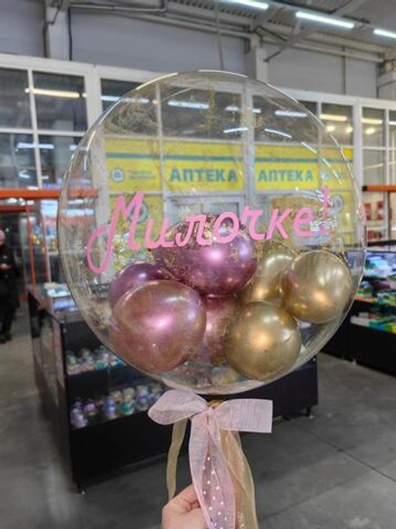 Бабл на палочке с надписью