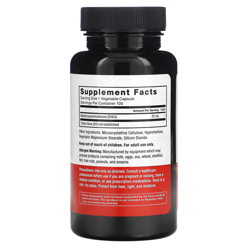 Force Factor, ДГЭА, 25 мг, 100 растительных капсул