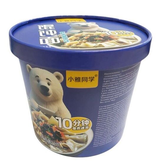 Лапша сублимированная с вонтонами в соевом соусе, 95г (Китай)