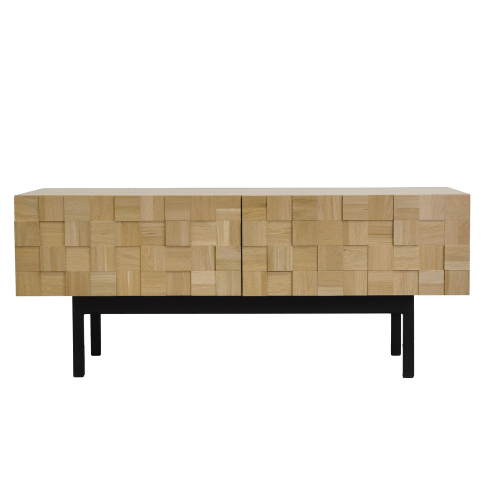 Dipriz Тумба под телевизор дизайнерская Лоред с фасадами из дуба, на металлических ножках в стиле лофтТумба под телевизор Лоред с фасадами из массива дуба, на ножках