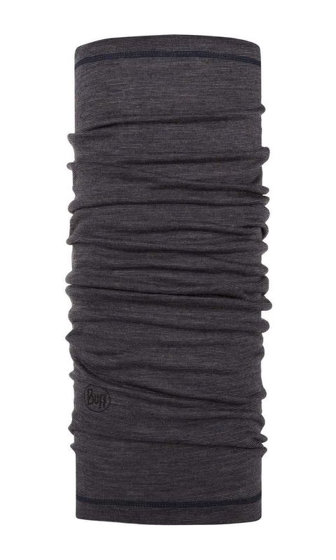 Тонкий шерстяной шарф-труба Buff Wool lightweight Charcoal Grey Multi Stripes Фото 1