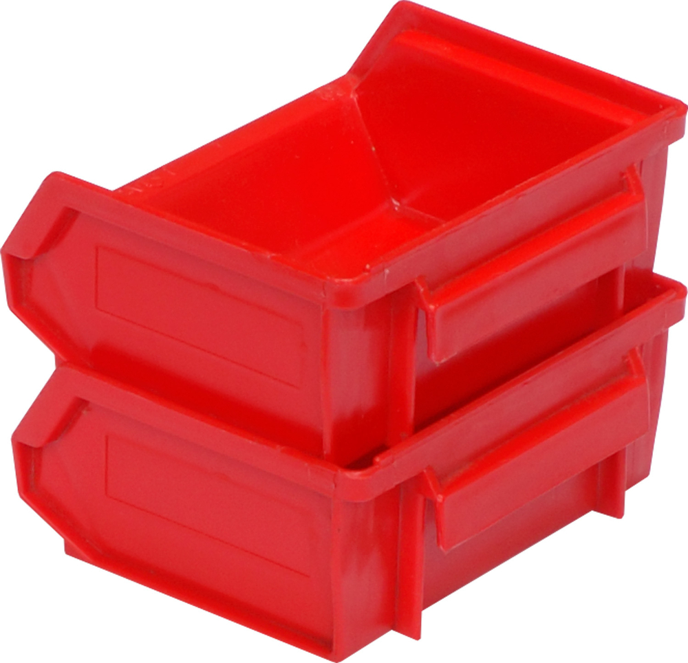 Ящик сплошной 96×105×45 мм, объем 0.45 л., арт.: 7924, красный, код: 00570