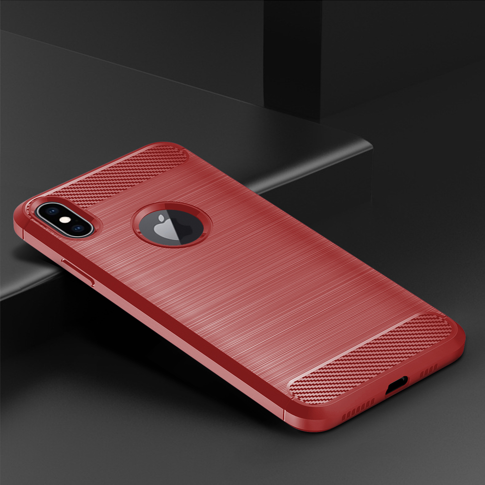 Чехол для iPhone X цвет Red (красный), серия Carbon от Caseport