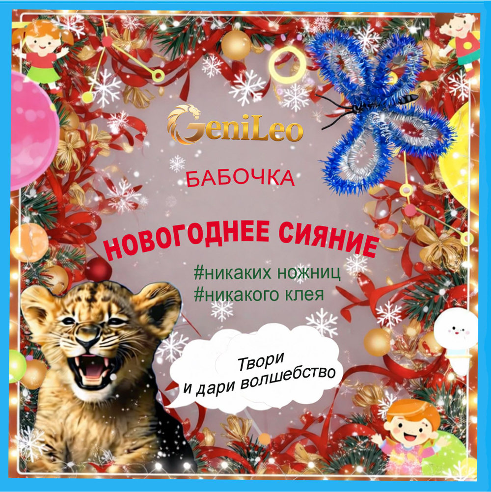 Новогодняя игрушка своими руками от GeniLeo. Бабочка: Новогоднее сияние
