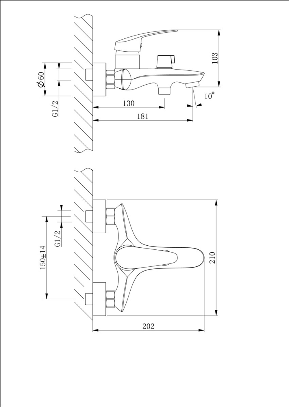 Смеситель Lemark Linara LM0414C для ванны