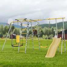 Детский спортивный комплекс для Дачи Romana Fitness-PRO с горкой 900 мм (Комплект №4)
