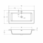 Раковина Cezares 95 50264 Белая матовая