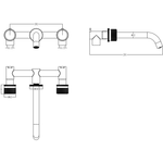 Смеситель для раковины Boheme AURA 152-2-CR-A , CHROME