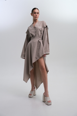 Костюм трансформер с баской Beige