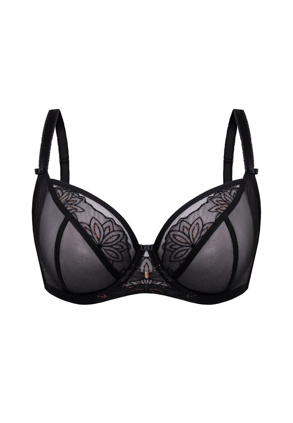 Бюстгальтер Roxane с вышивкой люрексом (Размер: 95D) (Цвет: черный)