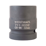 WDK-711-8032 Головка торцева ударная 1", 6 граней, 32 мм