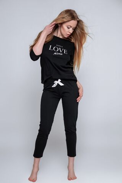 Хлопковая пижама La Belle (Размер: S) (Цвет: черный)