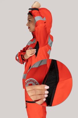Куртка демисезонная женская Скорая помощь MedicLine SOFTSHELL красная