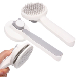 Расческа - пуходерка с кнопкой самоочистки «ПРЕМИУМ - МОЙ БРО», цвет серый, 7.5*19см (коробка)