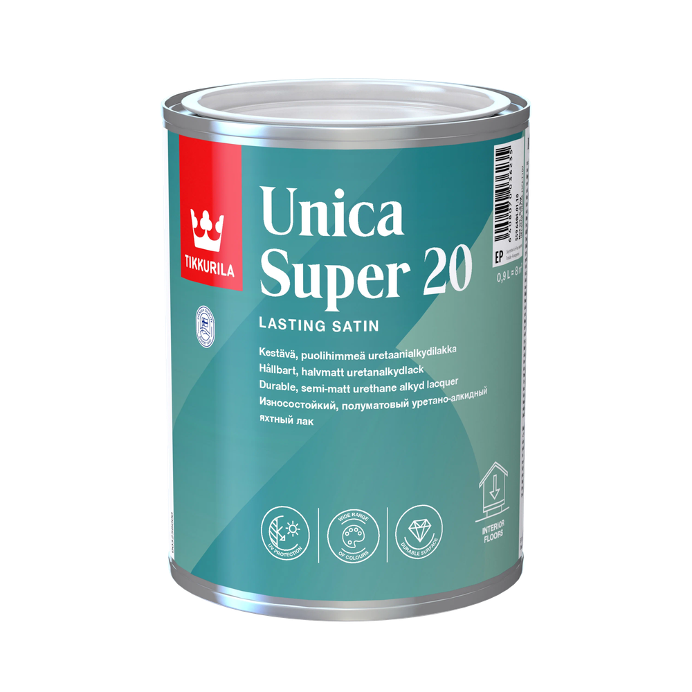 Лак полуматовый Tikkurila Unica super-20 (0,9л)