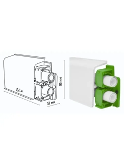 Напольный плинтус для труб отопления Aqua 37 (Аква) длинна 2.2 метра