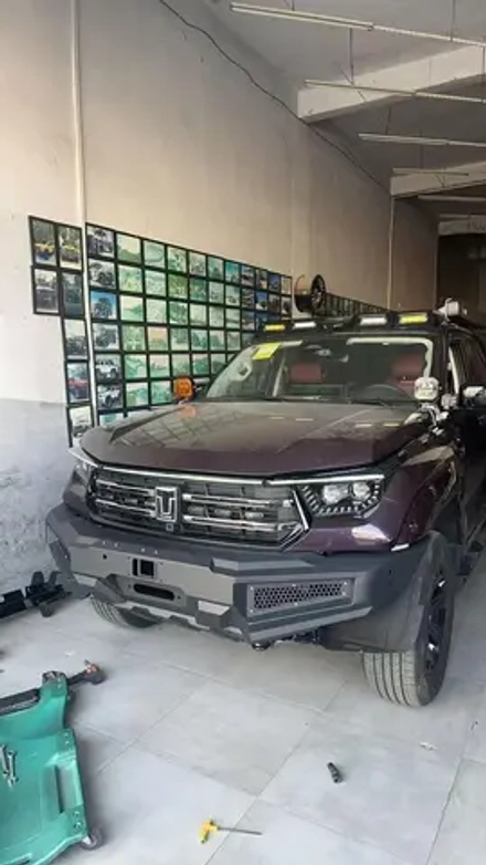 Силовой передний бампер Tank 400 Танк фонари свет Стальной бампер кенгурятник