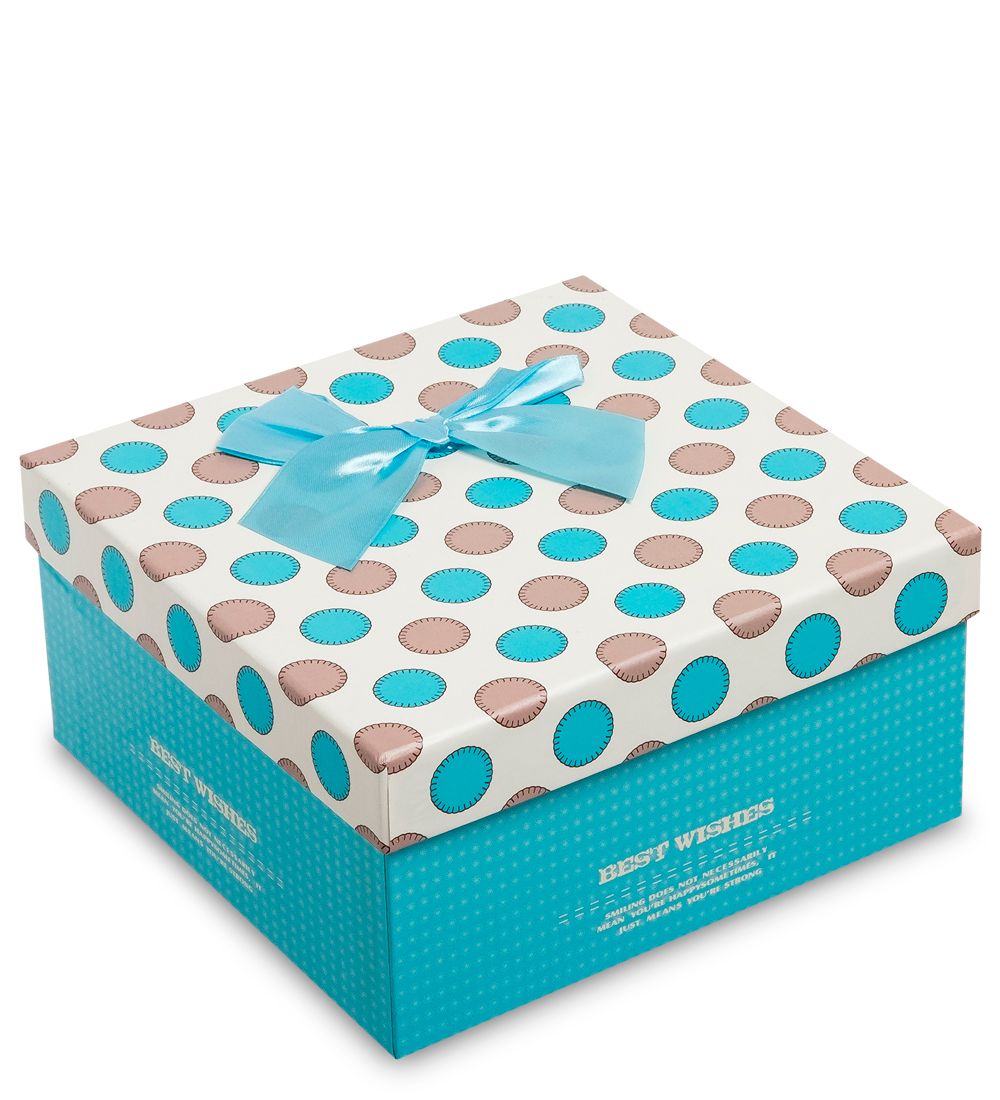 WG-24/3-B Коробка подарочная «Квадрат» цв.голубой