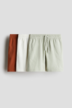 H&M Набор из 3 хлопковых шорт, разноцветный