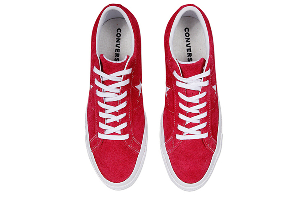 Converse One Star Ox Pink breathable lightweight low-top canvas shoes for men and women the same style red