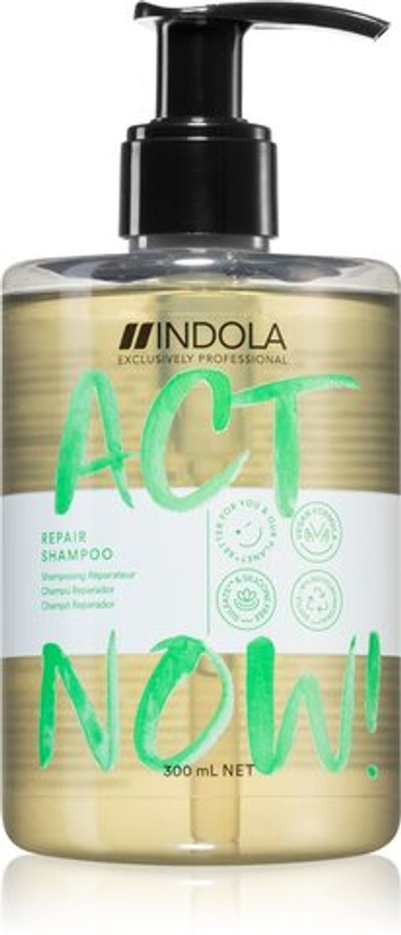 Indola Act Now! Repair - очищающий питательный шампунь для волос /   300  ml  / GTIN 4045787578409