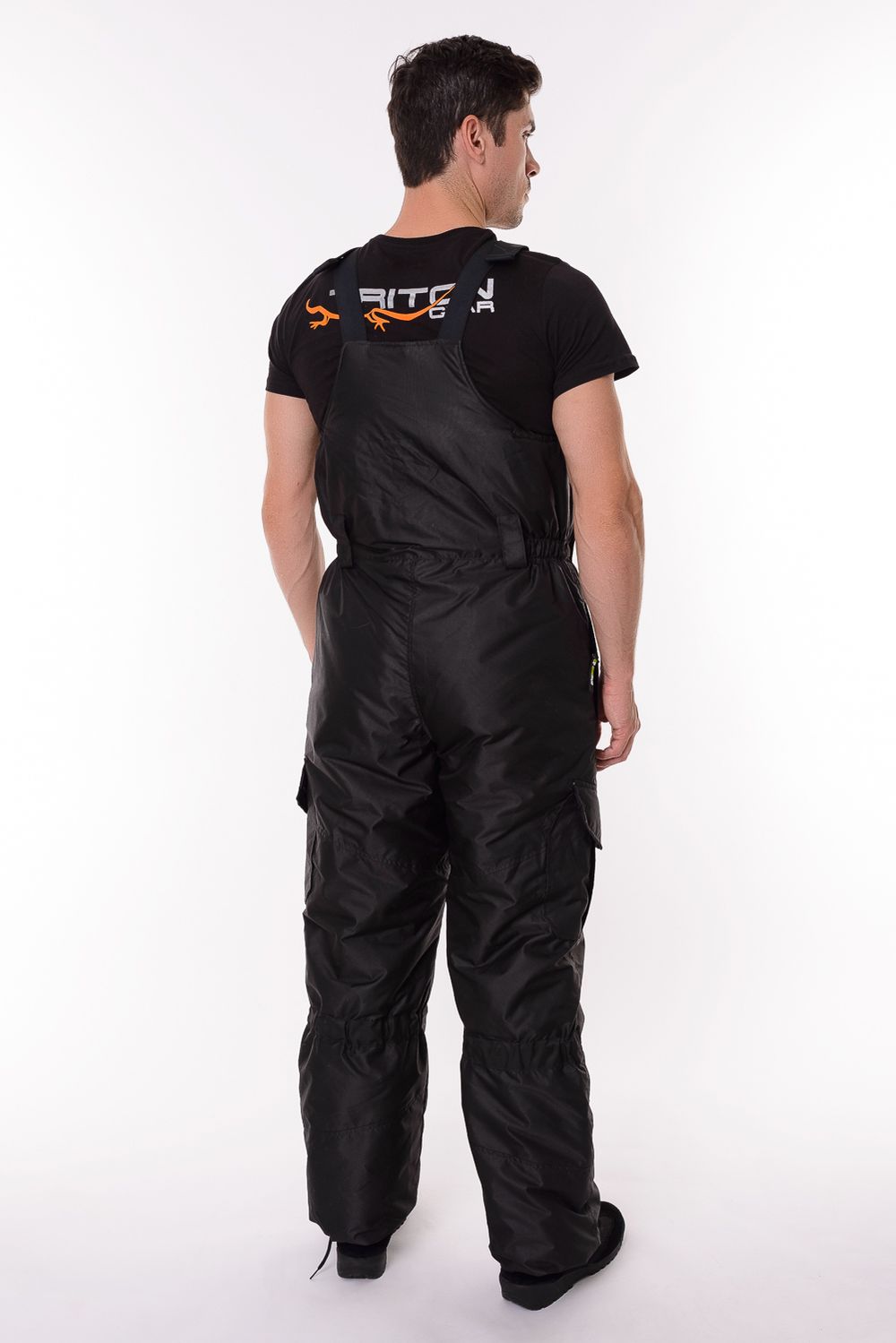 Зимний костюм для охоты и рыбалки ONERUS "Горный -45" (Таслан, Черный) Полукомбинезон