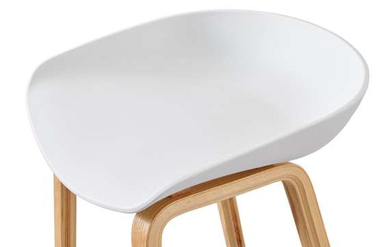 Барный стул Hey с белым пластиковым сиденьем | Купить в Hallberg.ru