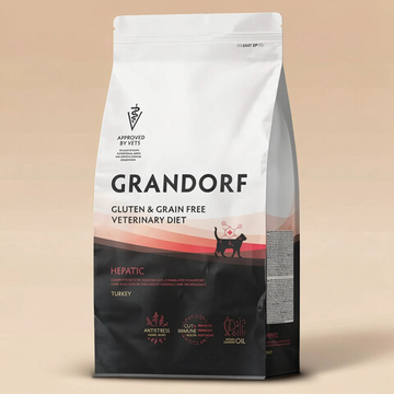 Сухой диетический корм Grandorf Veterinary Diet Cat Hepatic для кошек для поддержания функции печени при ХПН