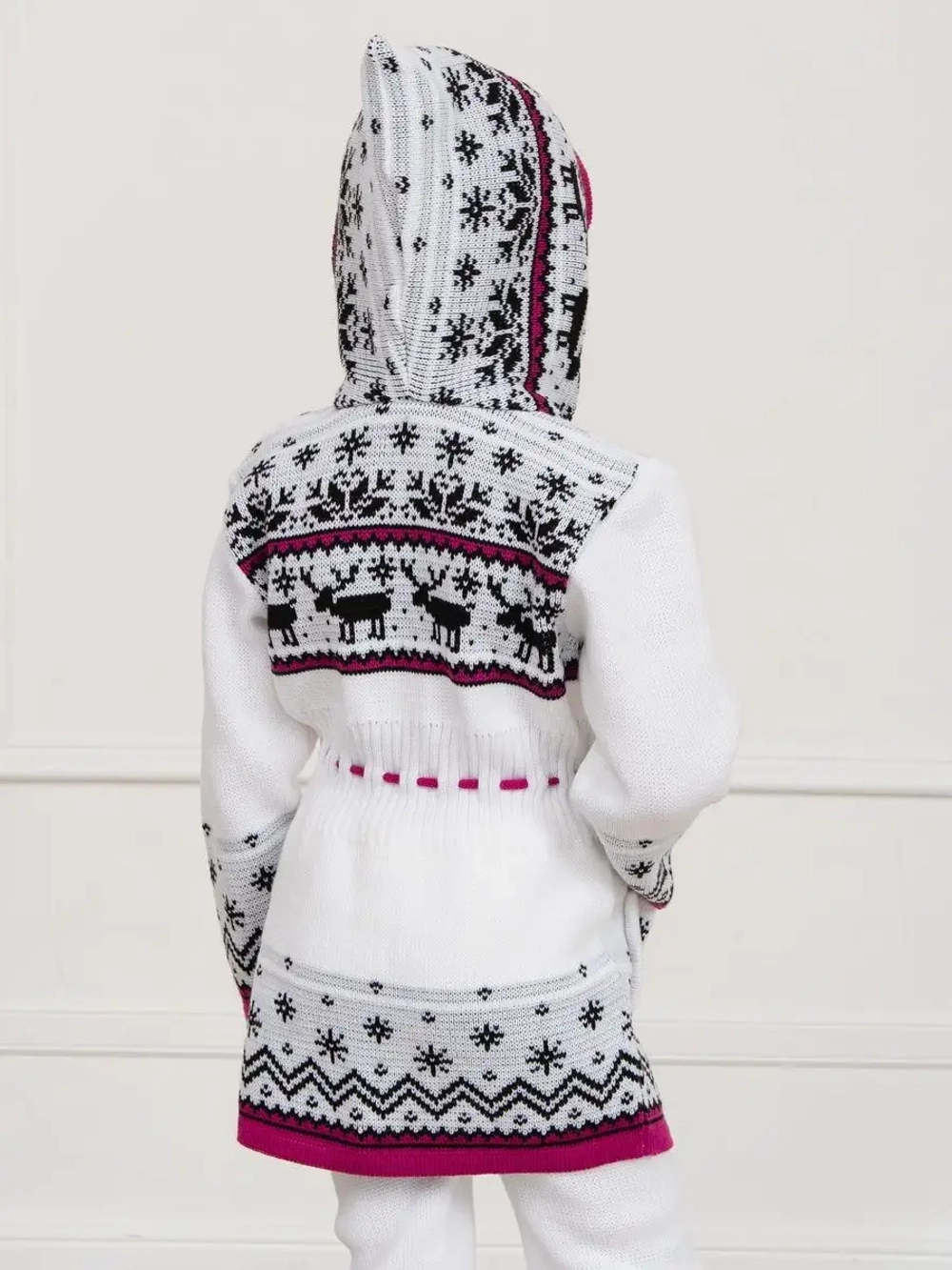 Кардиган вязаный на молнии для девочки