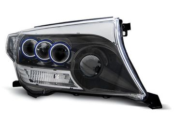 Передние фары Toyota Land Cruiser 200 black chrome