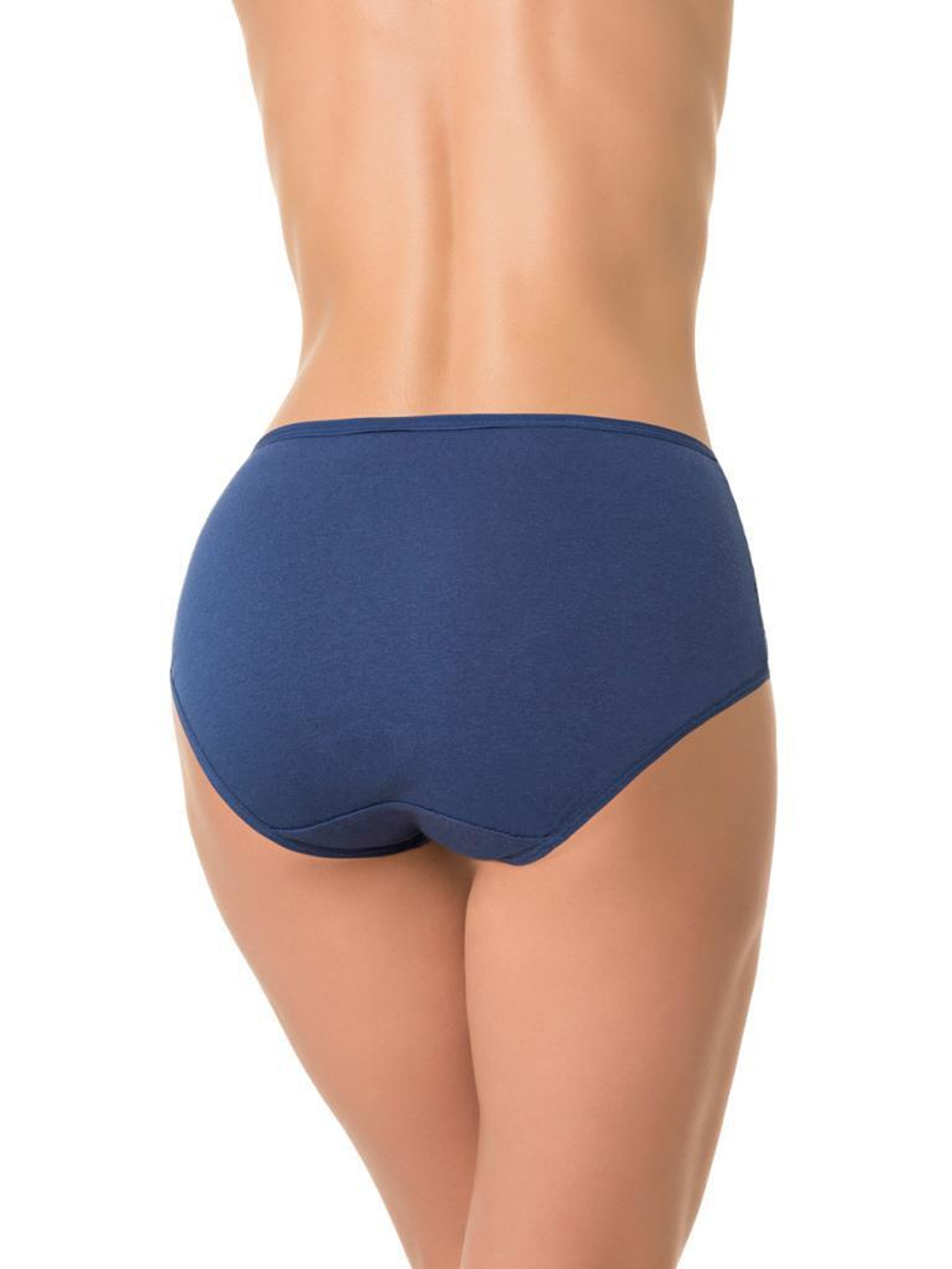 Высокие трусики с кружевными вставками на передней части (Размер: XXL) (Цвет: черный)