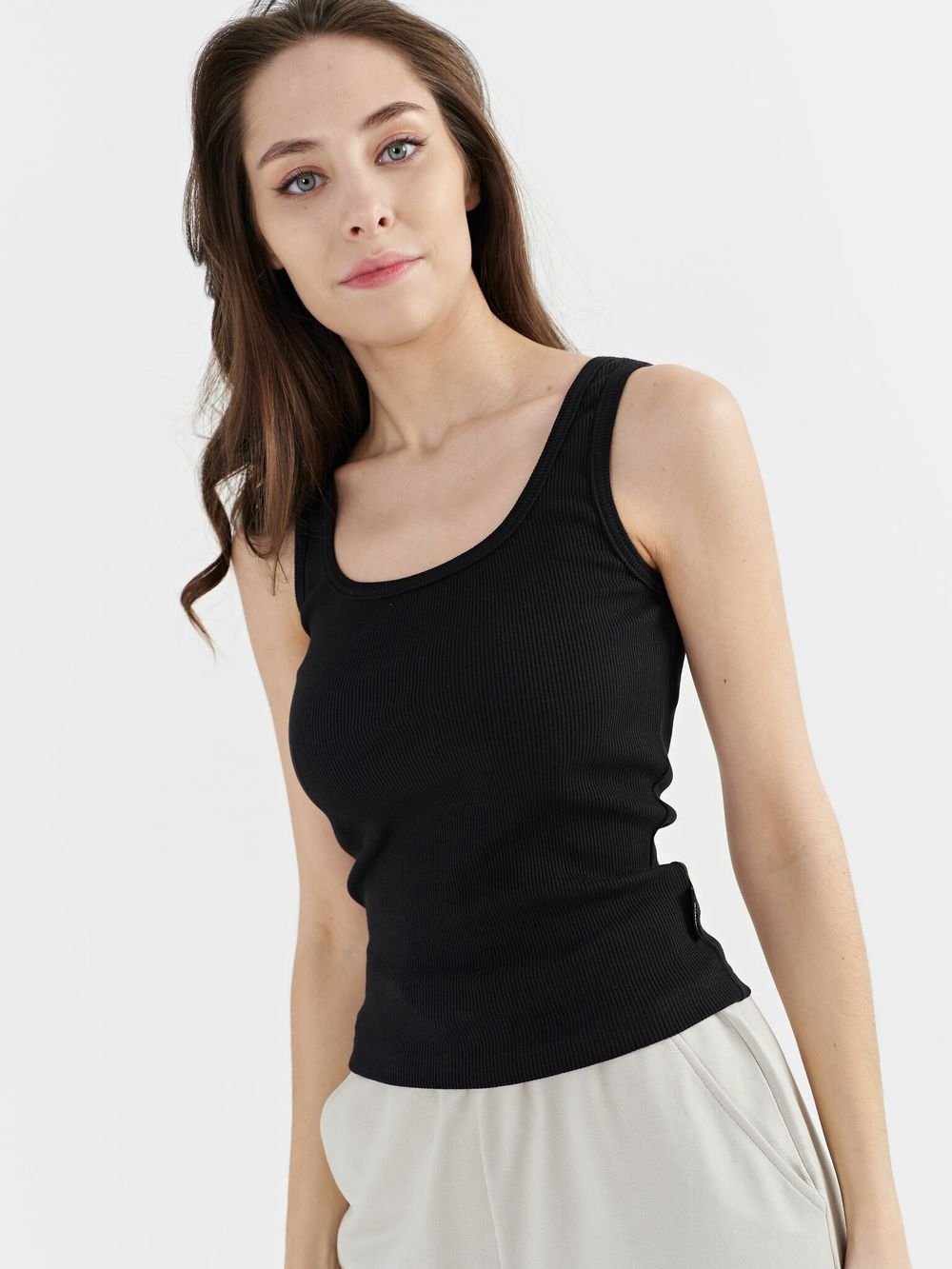 Топ из кашкорсе "Уголь" женский