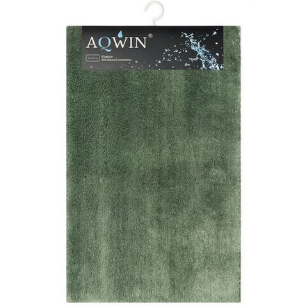 Коврик для ванной, 0.5х0.8 м, ПЭ, серо-зел, Aqwin, Велюр, TR1551S