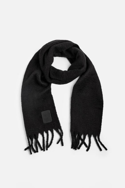 ZARA ШАРФ С РЕЛЬЕФНЫМ УЗОРОМ, ЧЕРНЫЙ