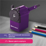 Точилка механическая BRAUBERG "JET" металлический механизм корпус пурпурный (2 штуки в упаковке)