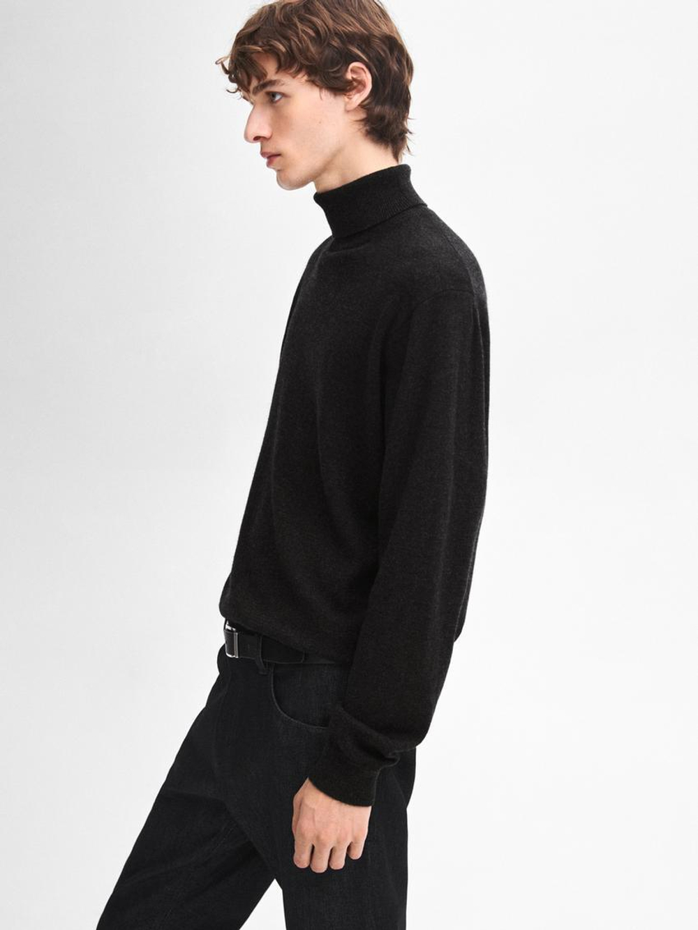 Massimo Dutti Свитер из смесовой шерсти, маренго