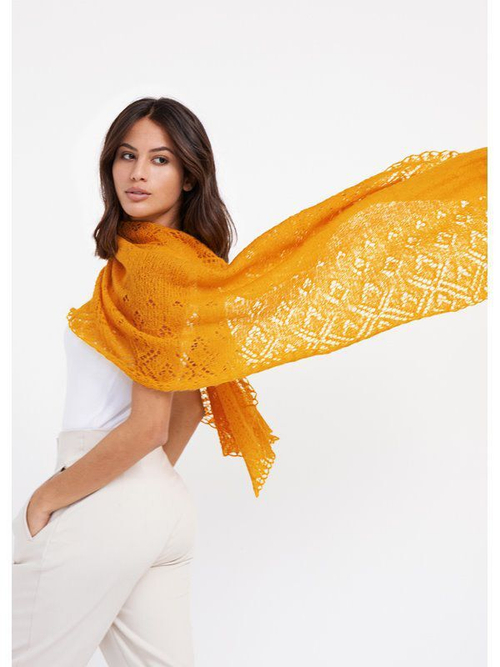 Описание по вязанию платка спицами Filati "Tucher"