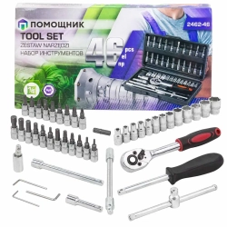 Набор инструмента 46пр. 1/4''(6-гран.)(4-14мм) Помощник 2462-46