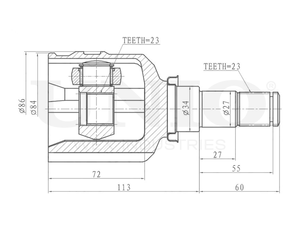 ШРУС внутренний UNIO CVJ-30080
