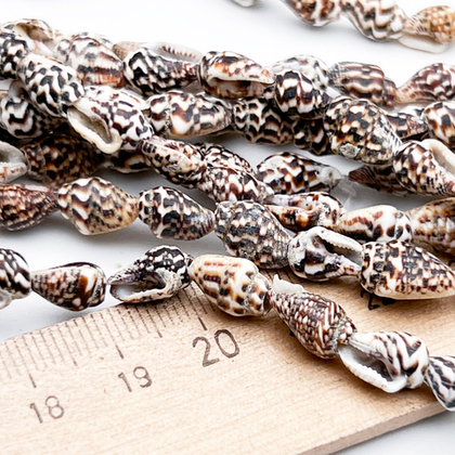 Ракушки бусины, размер около 9-10 мм, цена за нить 38 см