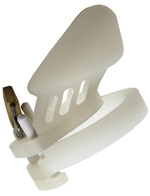 Белый силиконовый пояс верности с замочком (Цвет: белый)