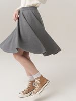 Юбка для девочки в школу AT814 серый