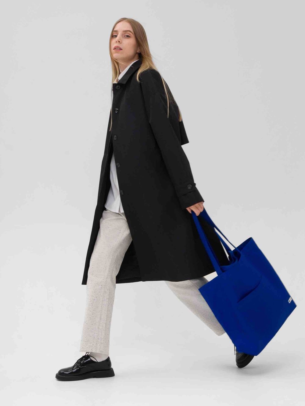 Плащ FOS Средней длины Женский Черный