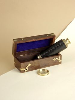 Nautical Подзорная труба в деревянном футляре