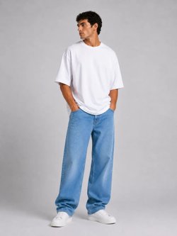 Футболка мужская белая oversize