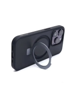 Чехол-накладка Keephone Magico Series Magsafe для Apple iPhone 15 Pro (пластик/кольцо-держатель) матовый (черная рамка)